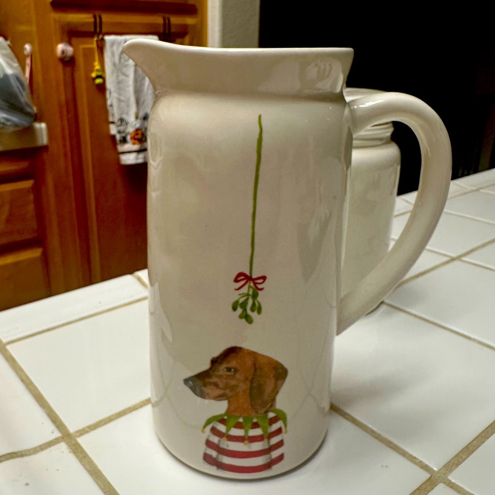 Rae Dunn holiday pitcher